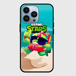 Чехол для iPhone 13 Pro Базз Buzz Brawl Stars пляж, цвет: 3D-черный