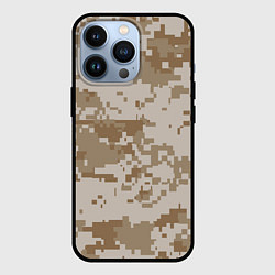 Чехол для iPhone 13 Pro Камуфляжный пиксель, цвет: 3D-черный