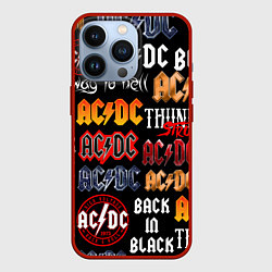 Чехол для iPhone 13 Pro AC DC LOGOBOMBING, цвет: 3D-красный