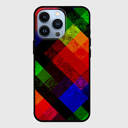 Чехол для iPhone 13 Pro Яркий геометрический узор, цвет: 3D-черный