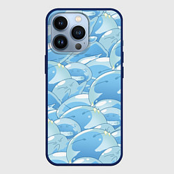 Чехол для iPhone 13 Pro О МОЕМ ПЕРЕРОЖДЕНИЕ В СЛИЗЬ, цвет: 3D-тёмно-синий