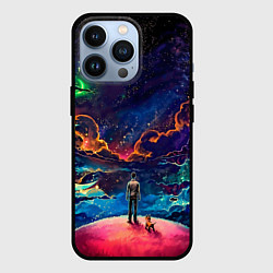 Чехол для iPhone 13 Pro Глубокий космос, цвет: 3D-черный