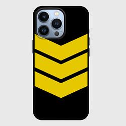 Чехол для iPhone 13 Pro Три полоски, цвет: 3D-черный
