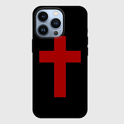 Чехол для iPhone 13 Pro Красный Крест, цвет: 3D-черный