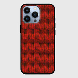 Чехол для iPhone 13 Pro Красная вязь, цвет: 3D-черный