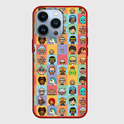 Чехол для iPhone 13 Pro Toca Life Worl, цвет: 3D-красный