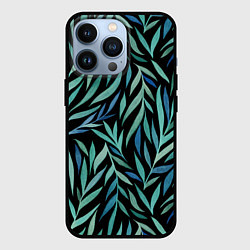 Чехол для iPhone 13 Pro Растительный орнамент, цвет: 3D-черный
