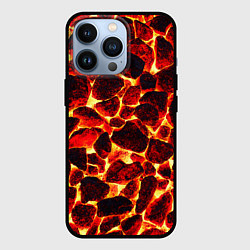 Чехол для iPhone 13 Pro КАМНИ В МАГМЕ ROCKS IN MAGMA, цвет: 3D-черный