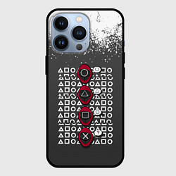 Чехол для iPhone 13 Pro Игра в кальмара: Кто крест?, цвет: 3D-черный