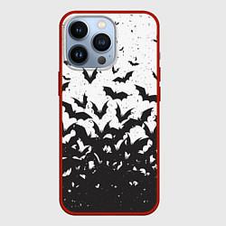 Чехол для iPhone 13 Pro Летучие кровососы, цвет: 3D-красный