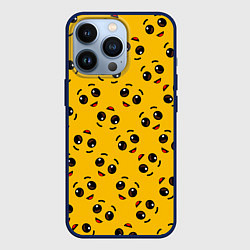 Чехол для iPhone 13 Pro FORTNITE BANANA FACE PATTERN ФОРТНАЙТ ЛИЦО БАНАНА, цвет: 3D-тёмно-синий