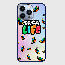Чехол для iPhone 13 Pro Toca Life: Smile Logo, цвет: 3D-тёмно-синий