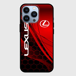 Чехол для iPhone 13 Pro LEXUS RED GEOMETRY ЛЕКСУС, цвет: 3D-черный