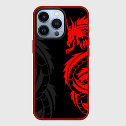 Чехол для iPhone 13 Pro КРАСНЫЙ ДРАКОН ТАТУ RED DRAGON TATTOO, цвет: 3D-красный