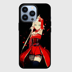 Чехол для iPhone 13 Pro Такт опус судьба девушка в красном платье, цвет: 3D-черный