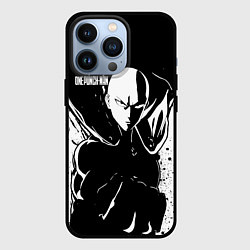 Чехол для iPhone 13 Pro Черно-белый Сайтама One Punch-Man, цвет: 3D-черный