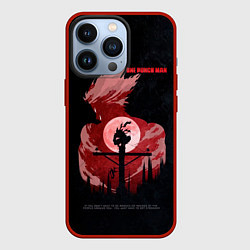 Чехол для iPhone 13 Pro One Punch-Man эпичный Гароу, цвет: 3D-красный