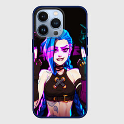 Чехол для iPhone 13 Pro Джинкс стреляет вверх Лига легенд Аркейн, цвет: 3D-тёмно-синий