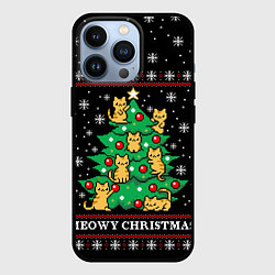 Чехол для iPhone 13 Pro MEOWY CHRISTMAS 2022, цвет: 3D-черный