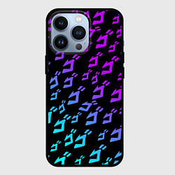 Чехол для iPhone 13 Pro JOJOS BIZARRE ADVENTURE NEON PATTERN НЕОН УЗОР, цвет: 3D-черный