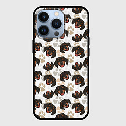 Чехол для iPhone 13 Pro Такса Dachshund Dog, цвет: 3D-черный