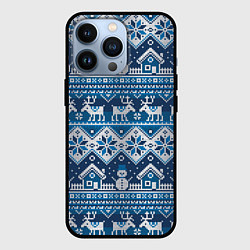 Чехол для iPhone 13 Pro Christmas Pattern, цвет: 3D-черный