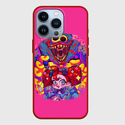 Чехол для iPhone 13 Pro POPPY PLAYTIME - ИГРА ПОППИ ПЛЕЙТАЙМ ПЕРСОНАЖИ, цвет: 3D-красный