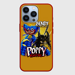 Чехол для iPhone 13 Pro POPPY PLAYTIME AND BENDY AND THE INK MACHINE, цвет: 3D-красный