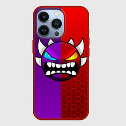 Чехол для iPhone 13 Pro Geometry Dash: Violet x Red, цвет: 3D-красный