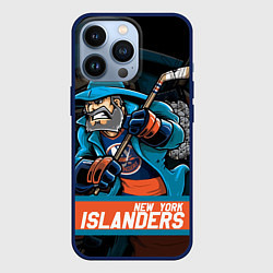 Чехол для iPhone 13 Pro Нью Йорк Айлендерс, цвет: 3D-тёмно-синий