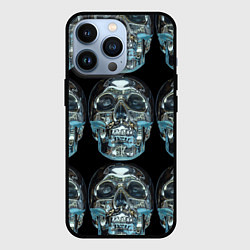 Чехол для iPhone 13 Pro Skulls pattern 2028, цвет: 3D-черный