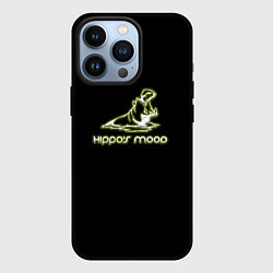 Чехол для iPhone 13 Pro Hippos mood, цвет: 3D-черный