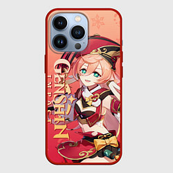 Чехол для iPhone 13 Pro Genshin Impact - Yanfei, цвет: 3D-красный