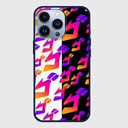 Чехол для iPhone 13 Pro JOJO BIZARRE ADVENTURE ДЖО ДЖО УЗОР, цвет: 3D-тёмно-синий