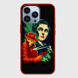 Чехол для iPhone 13 Pro Элизабет и детектив Букер, цвет: 3D-красный