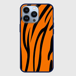 Чехол для iPhone 13 Pro Текстура тиграtiger, цвет: 3D-тёмно-синий
