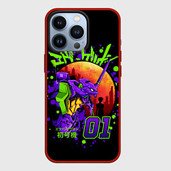 Чехол для iPhone 13 Pro Евангелион - Neon Genesis Evangelion, цвет: 3D-красный