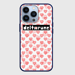 Чехол для iPhone 13 Pro DELTARUNE PATTERN LOGO, цвет: 3D-тёмно-синий