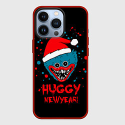 Чехол для iPhone 13 Pro Huggy New Year - Poppy Playtime новогодний Хагги В, цвет: 3D-красный