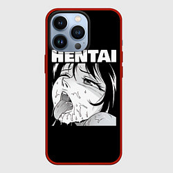 Чехол для iPhone 13 Pro HENTAI девочка ahegao, цвет: 3D-красный