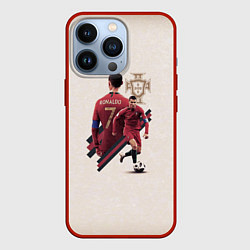 Чехол для iPhone 13 Pro Криштиану Сборная Португалии, цвет: 3D-красный