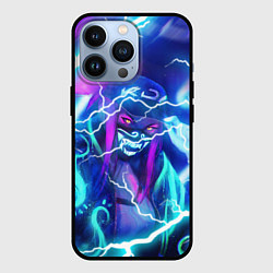 Чехол для iPhone 13 Pro KDA FLASHLIGHT NEON КДА В МАСКЕ LEAGUE OF LEGENDS, цвет: 3D-черный