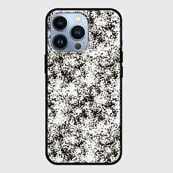 Чехол для iPhone 13 Pro Зимний Камуфляж цифра, цвет: 3D-черный