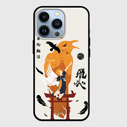 Чехол для iPhone 13 Pro Волейбол Fly High Hinata, цвет: 3D-черный