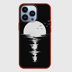 Чехол для iPhone 13 Pro Лунная Музыкальная Дорожка, цвет: 3D-красный
