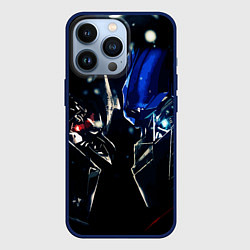 Чехол для iPhone 13 Pro Тансформеры Оптимус и Мегатрон 2022, цвет: 3D-тёмно-синий