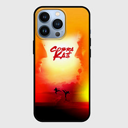 Чехол для iPhone 13 Pro Кобра Кай Закат Градиент Cobra Kai Sun, цвет: 3D-черный