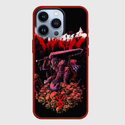 Чехол для iPhone 13 Pro Берсерк на черепах Berserk Клеймо, цвет: 3D-красный