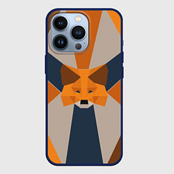 Чехол для iPhone 13 Pro Metamask Крипто лиса, цвет: 3D-тёмно-синий