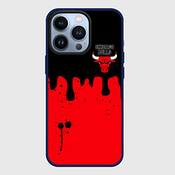 Чехол для iPhone 13 Pro Chicago Bulls Чикаго Буллз Логотип, цвет: 3D-тёмно-синий